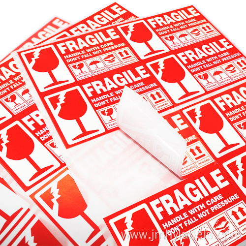 Permanent Fragile Care Warning Handling Stickers Labels